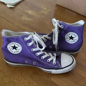 Converse Purple High-Top women’s  Sneakers with White Laces